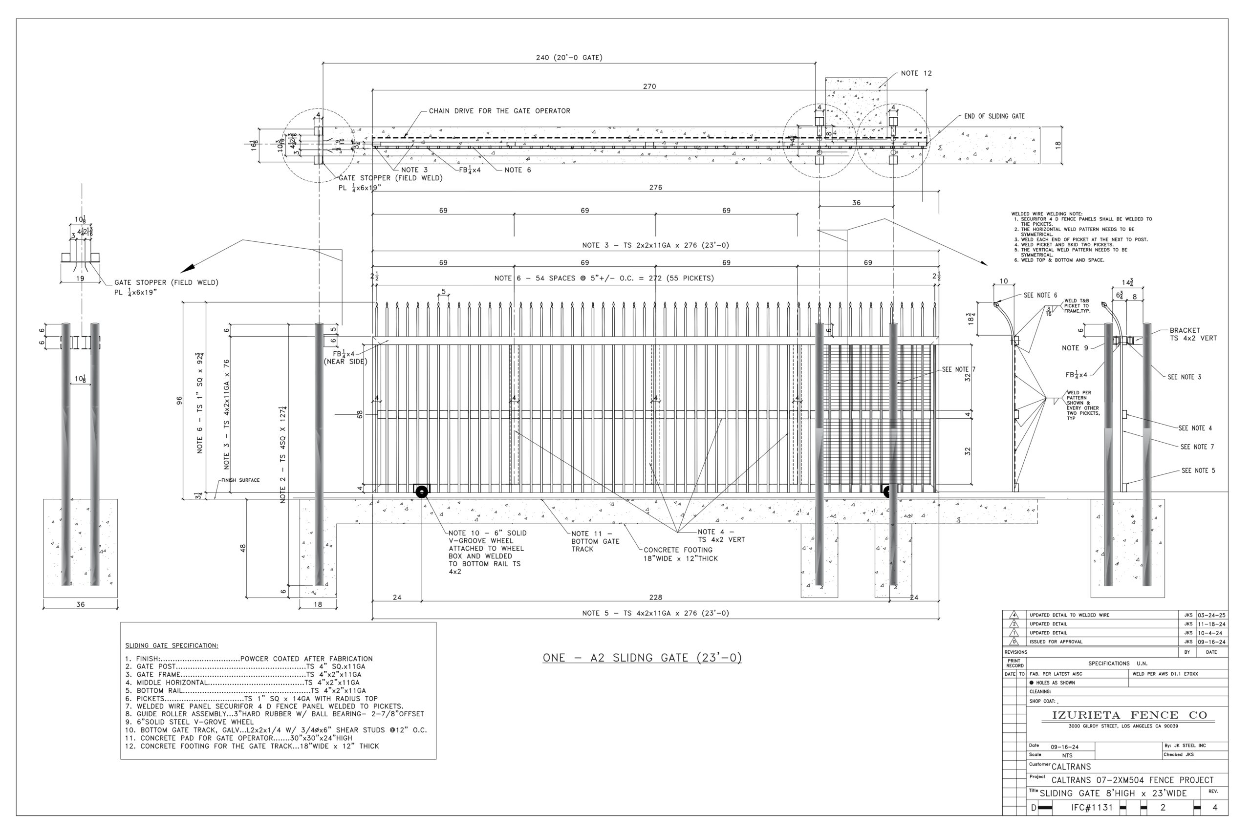 a sliding gate ft welded wire rev b page