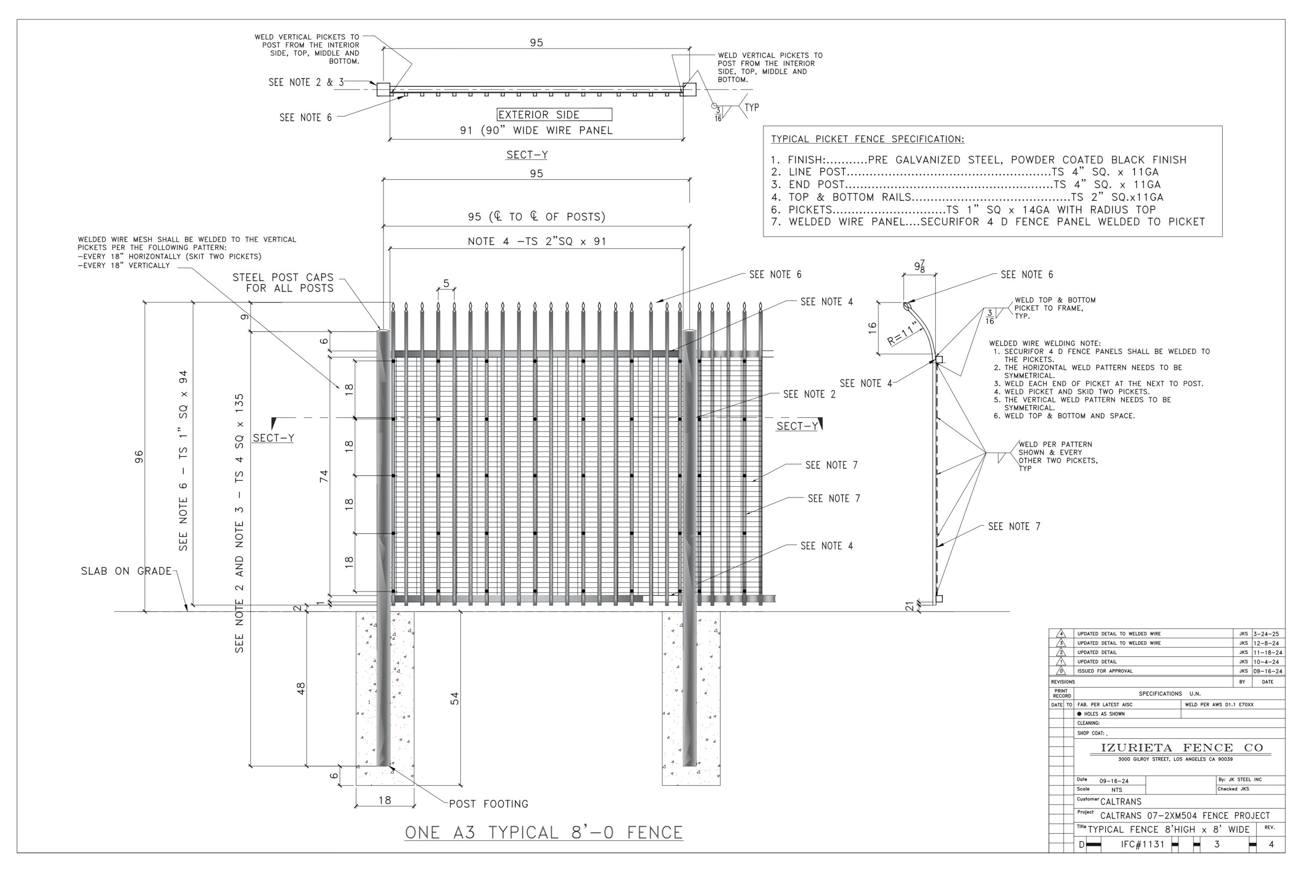 a typ fence ft high welded wire rev b page